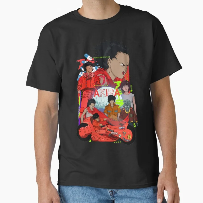 

Tetsuo Neo Tokyo Explosion AKIRA 1022 Cyberpunk Anime T shirt Large size Tops Manga Graphic Print Y2k Clothes Cartoon Tee