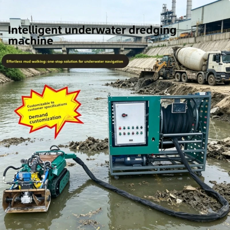 Pump Motor Dredging Robot Silt Removal Remote Control Underwater Cleaner with Motor and Fully Hydraulic System