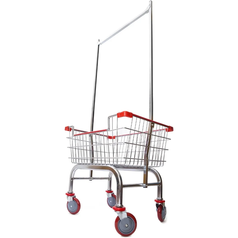 عربة غسيل مع رف مزدوج القطب، 2.5 بو (حواف حمراء أو زرقاء) (أحمر) #3