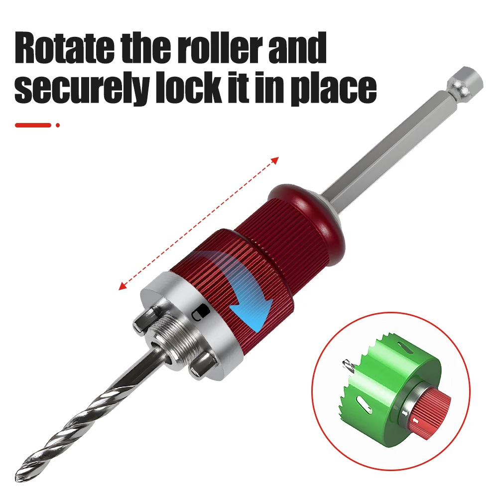 AURWOF Gatenopener Snelsluiting Drijfstang Zeskantschacht Ontworpen voor gebruik met aluminium buizen Stalen buizen Houten planken en PVC