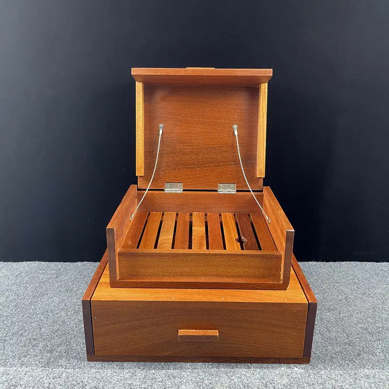 Japanese Wooden Sashimi Yakiniku Display Wooden Box Sushi Beef Plate Japanese Material Dry Ice Tray Yakiniku Restaurant Tablewar