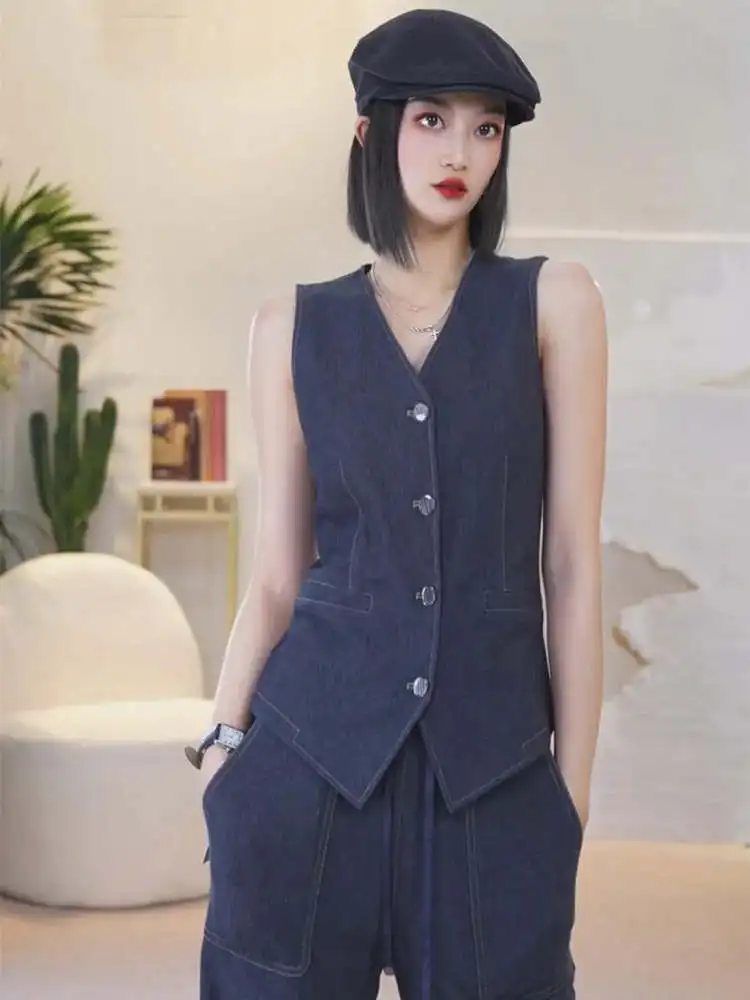 

White Collar Brother New 2025 Svel Four-Way Stretch Vest V-Ne Women's 400765330500 Commute Sle Regular Thin