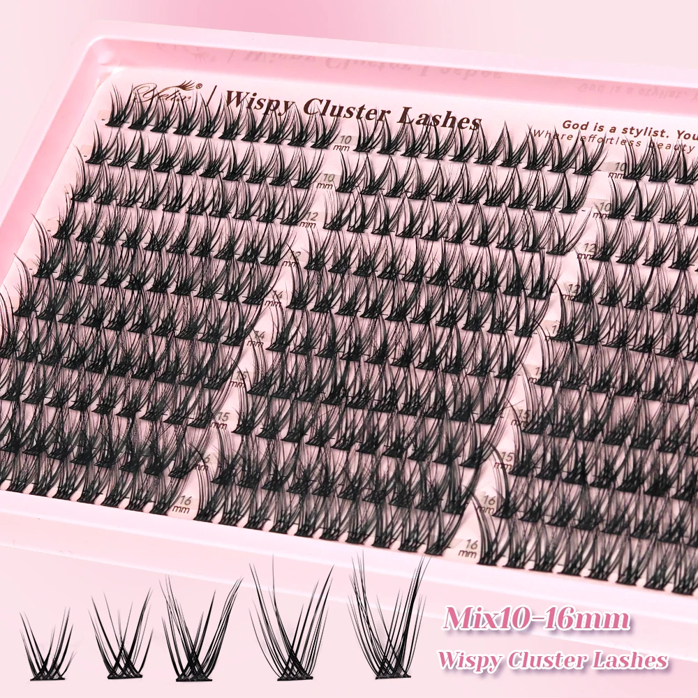 Yelix DIY Wispy Cluster Lashes, schlankes, seidiges Baumwollband, 300 Stück, große Kapazität, Großhandel für Schönheitssalons und Distributoren. – Detail 6