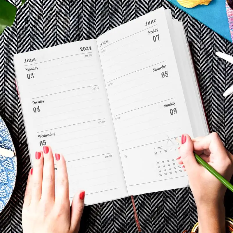 2024 Year Notepad Pads Weekly Planner Planning Handbook Students Decorative Agenda Paper Notebook Office Note Pads Planner