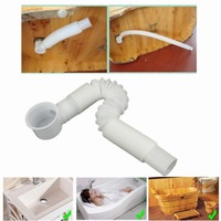 Telescopic Plastic Bathtub Shower Room Barrel Down Pipe Flexible Shower Waste Pipe Trap Connector Tube Kitchen Bathroom Parts