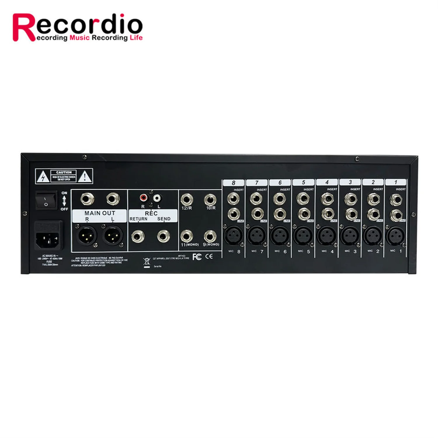 Imagem -04 - Montado em Rack Incorporado com Efeito Console de Áudio Analógico Misturador Profissional Gax-k12 12 Canais