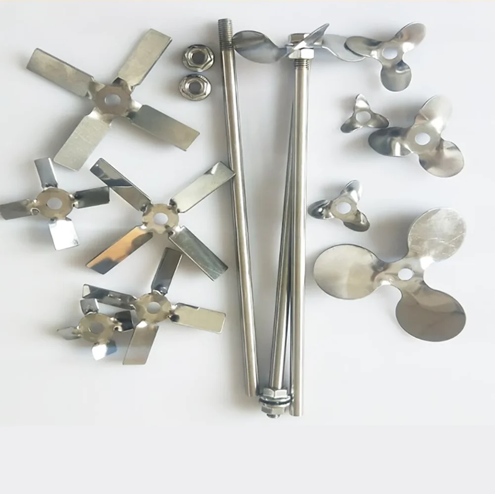 

Laboratory 304 stainless steel stir bar Three-bladed paddle/four-bladed paddle stir bar Three/four blade propeller for lab mixer