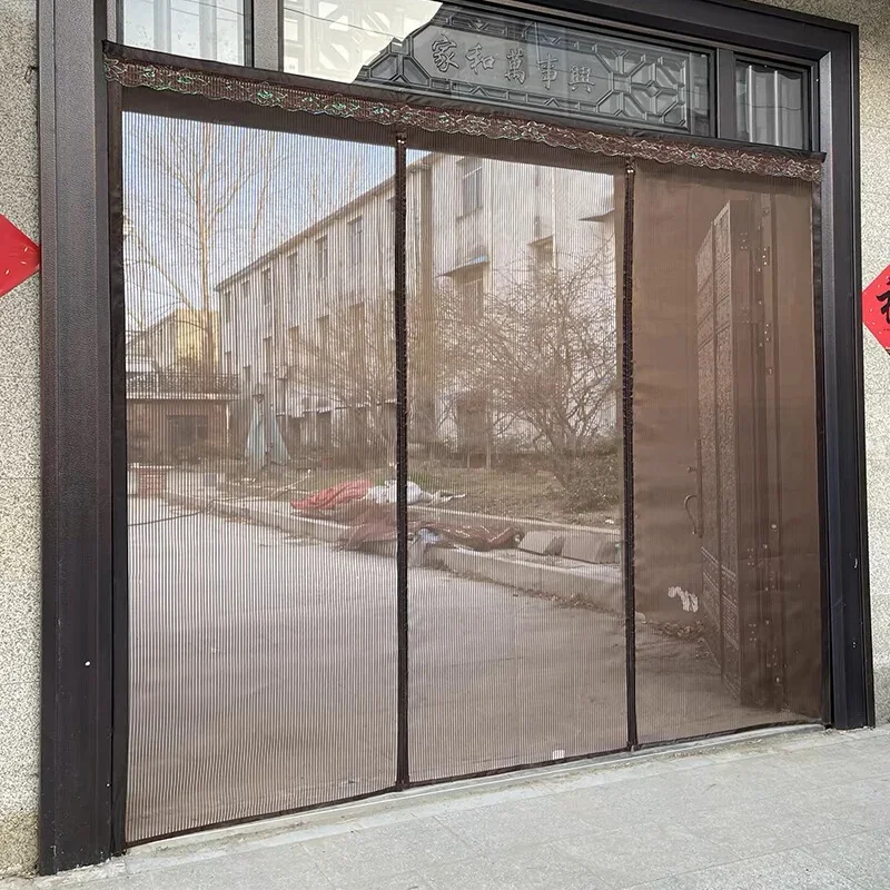 

Полностью магнитная полоса, дверная занавеска, защита от комаров, бытовая дверная москитная сетка для спальни, немабирующая магнитная магнитная сетка