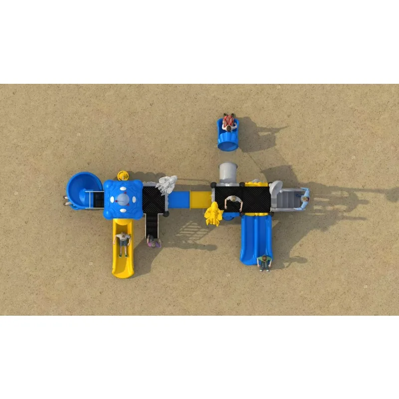 2027 Commercial Modern Design Outdoor Playground Equipment Large Children Amusement Park Play Structure With Spiral Slide Set