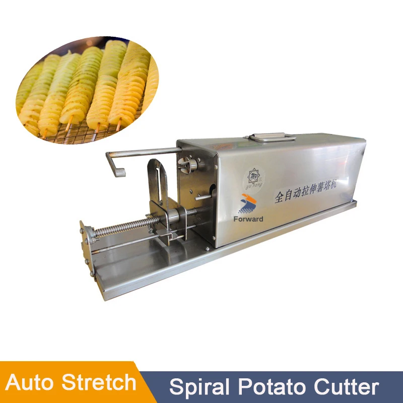 Electric Spiral Potato Cutting Machine Potato Chips Machine Fully Automatic Stretch Tornado Potato Cutter Twister Machine