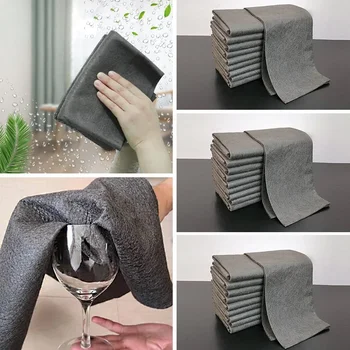 בד מנקה קסם מעובה ללא מים זכוכית מגב משטח מגב מכונת כביסה חלון מגבת מטבח לרכב מגבת כביסה רצפת בד בד דישון סופג