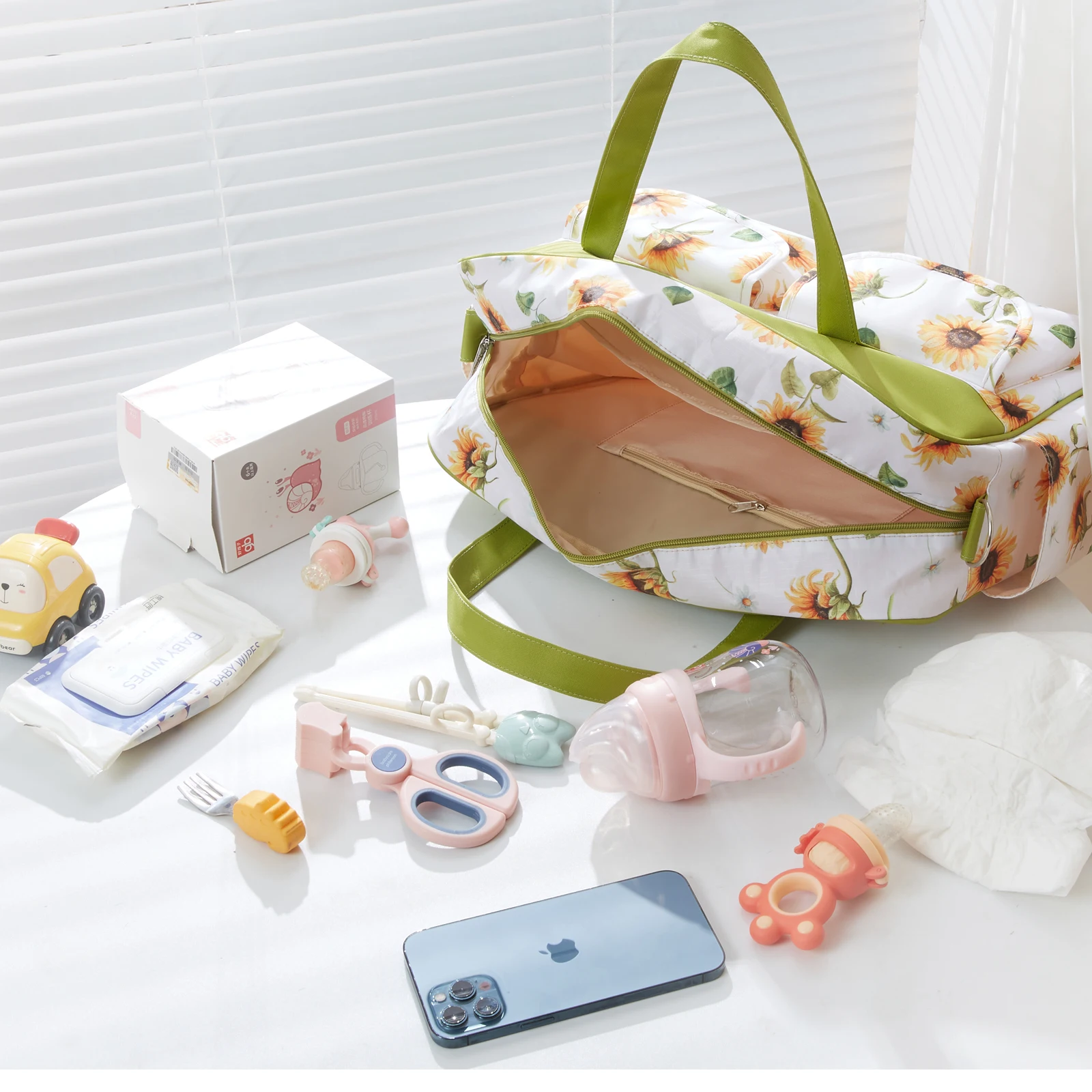 INSULAR Diaper Bags Maternity Handbags Multi-functional Mummy Rticule Fashion Waterproof Sacks 210D Nylon Cloth Infant Stroller