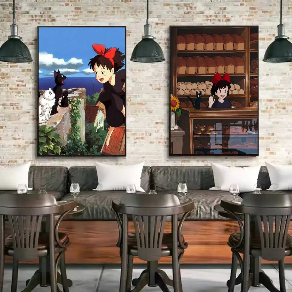 أنيمي k-Kikis d-التوصيل خدمة المشارك ورقة طباعة غرفة المعيشة المنزلي غرفة نوم مدخل بار مقهى الفن اللوحة الديكور #5
