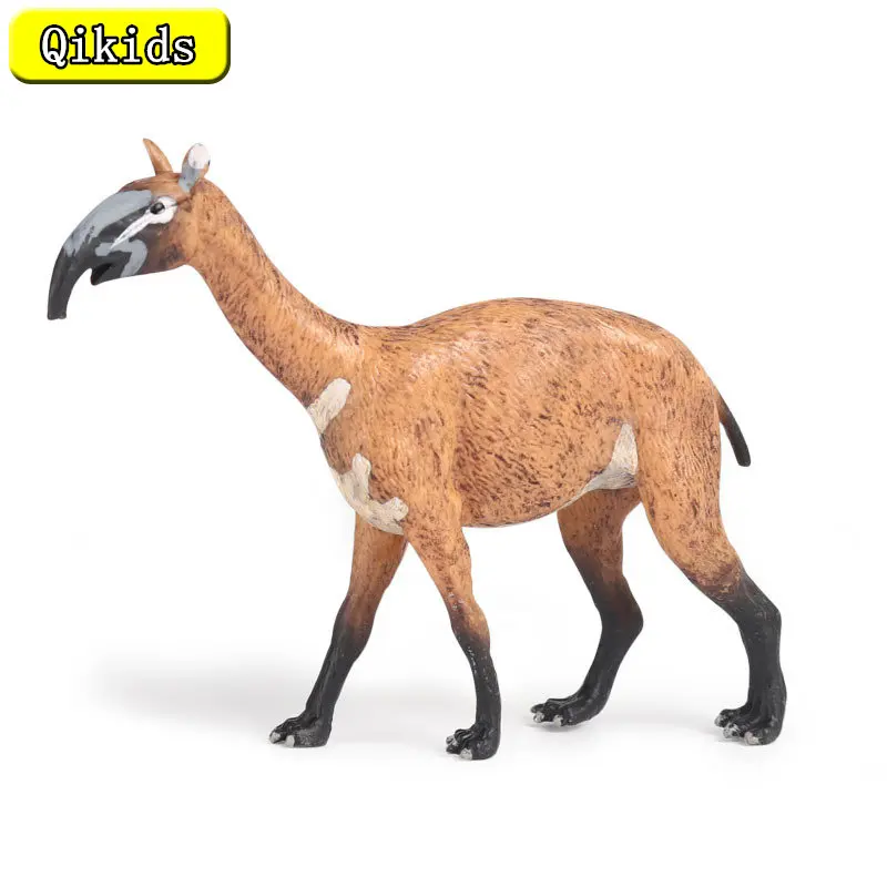 Children\'s simulated animal model dinosaur ancient animal model toy long necked camel Macrauchenia bow animaldecoration