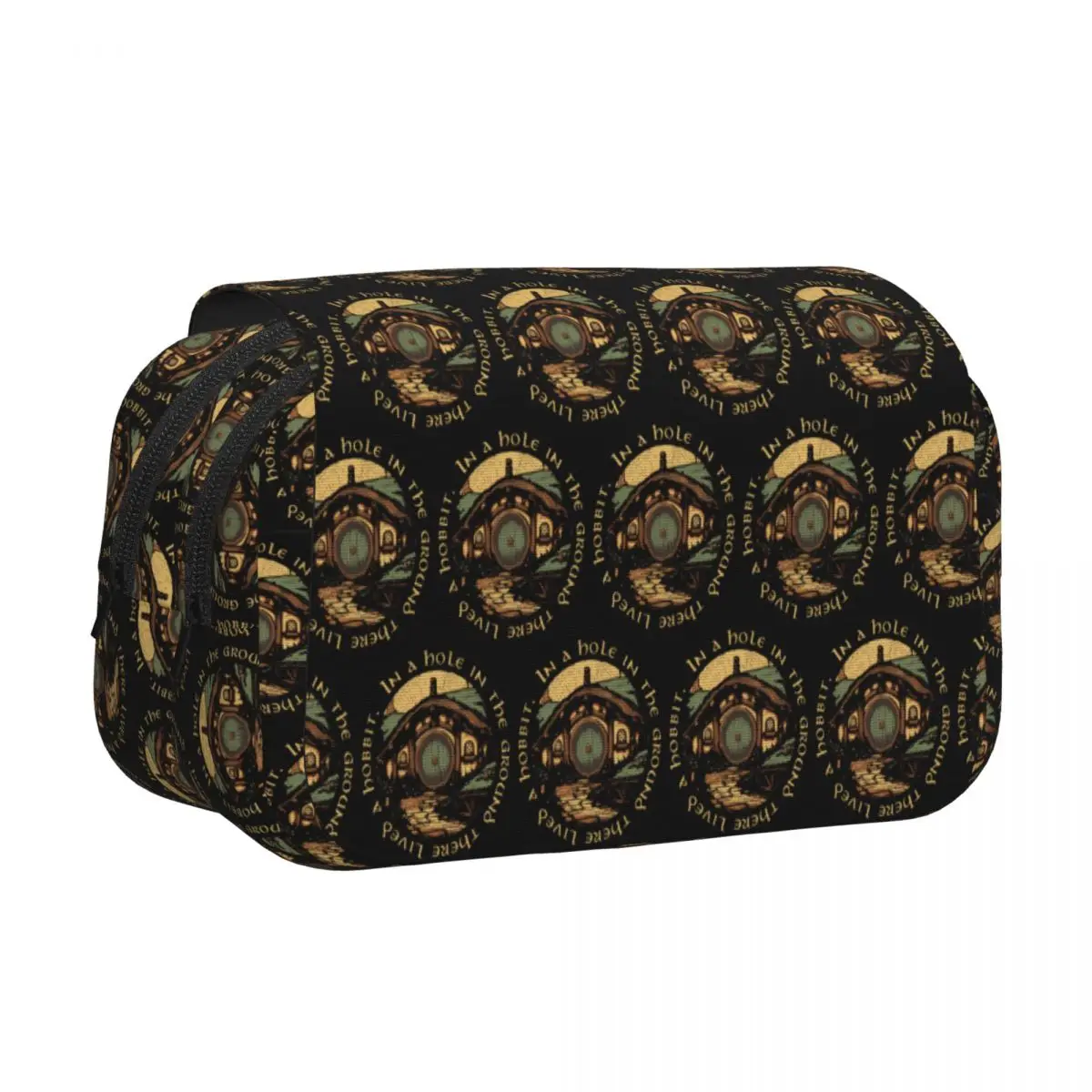 In A Hole In The Ground There Lived A Hobbit Pencil Case Pencil Pouch Hard Shell Leather Pen Box Pencil Bag for Students Gifts