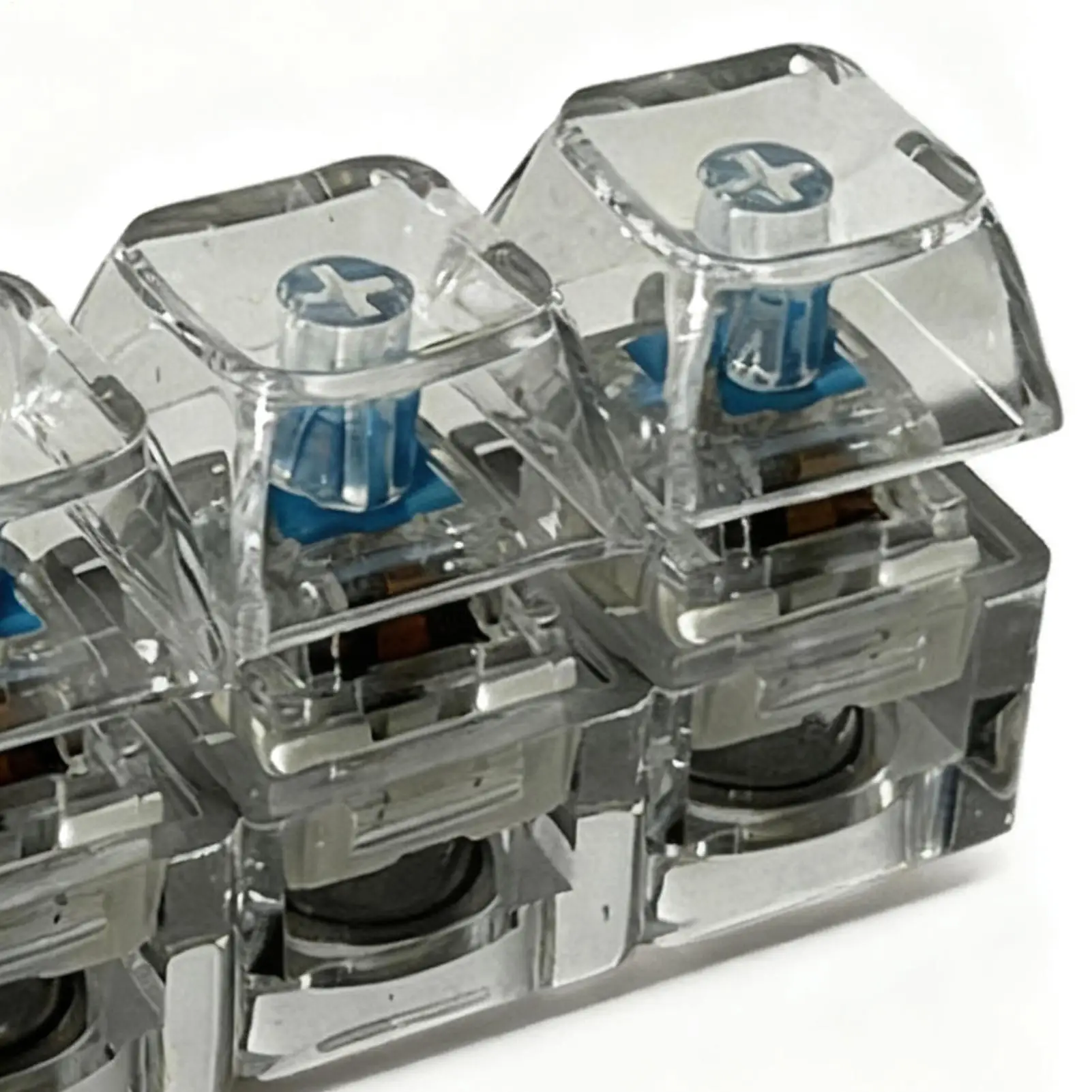 Adults Stress Relief Mechanical Keyboard Tester Gift Colorful LED Lights Charm Fidget Keychain with 4 key Buttons