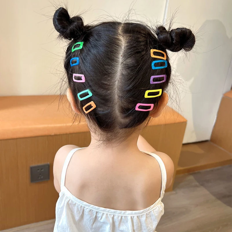 10PCS Candy Color Glow-in-the-dark Kids Bb Clip Bangs Clip Five-pointed Star Glow-in-the-dark Side Hairpin Love Hair Accessory