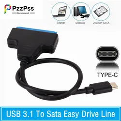 TYPE-C USB 3,1 a Sata, línea de disco duro de escritorio, lectura de datos, alta velocidad, Universal, para PC y portátil