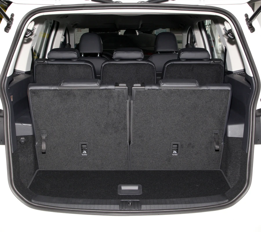 For VW TOURAN L 18 19 2020 2021 2016-2022 Custom Fit Car Trunk Mat All Season Cargo Mat 3D Shaped Laser Measured Trunk Liners