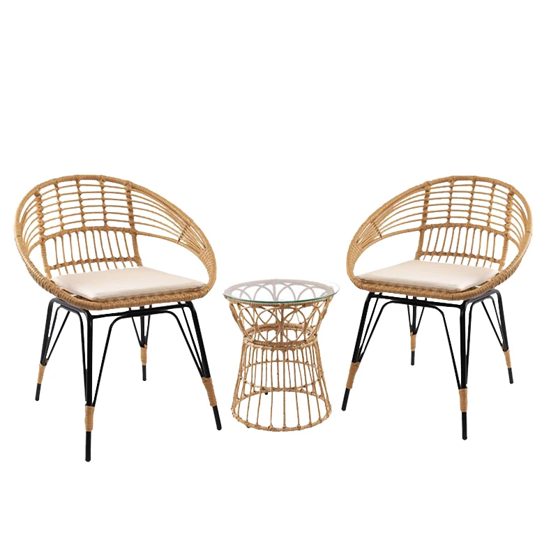 Terrace Balcony Garden Chair Mushroom Swinging Rattan Outdoor Wicker House Fiberglass Table and Chair