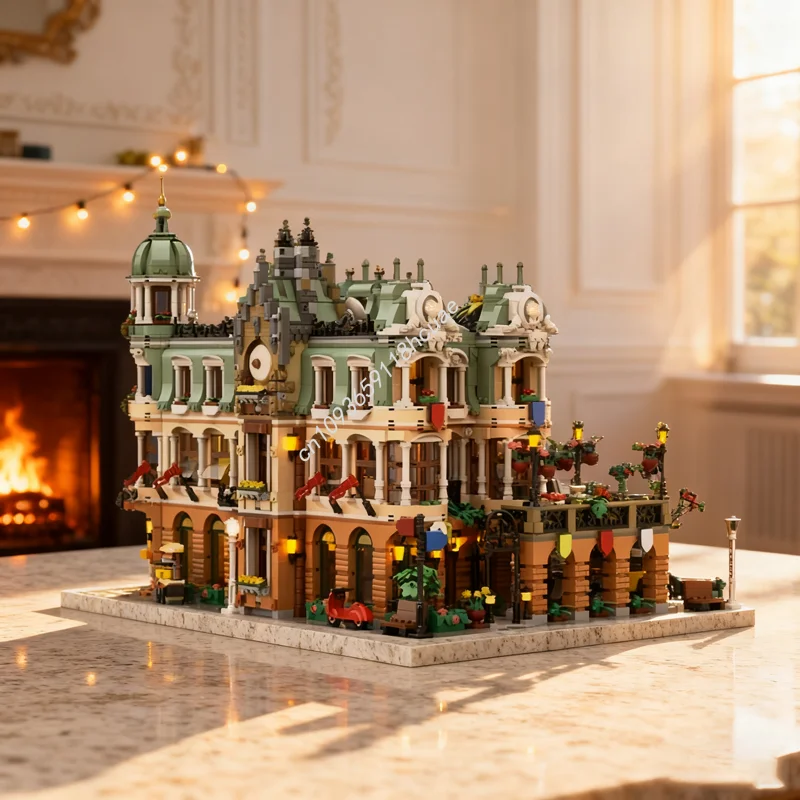 

9718 шт. MOC Grand Boutique отель сад модульная модель строительные блоки строительные рождественские подарки DIY идея развивающая игрушка для детей