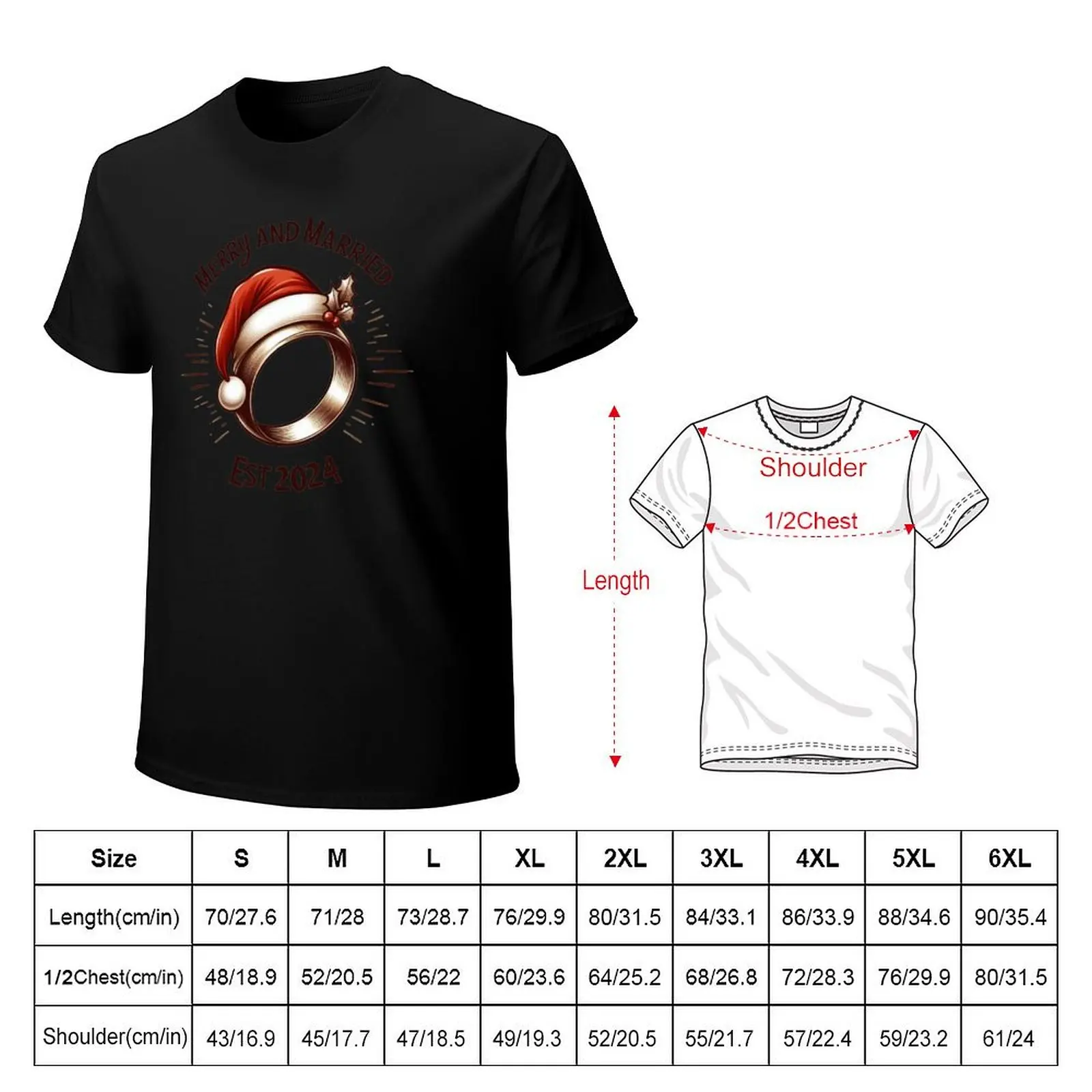 Merry and Married Est 2024 T-Shirt gifts for boyfriend custom t-shirts hippie clothes mens t shirts