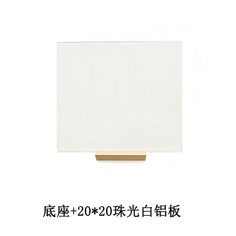 20 Sets Sublimation Blank Metal Display Picture Frames With Wooden Base For Desk Table Wedding Office Home Decoration