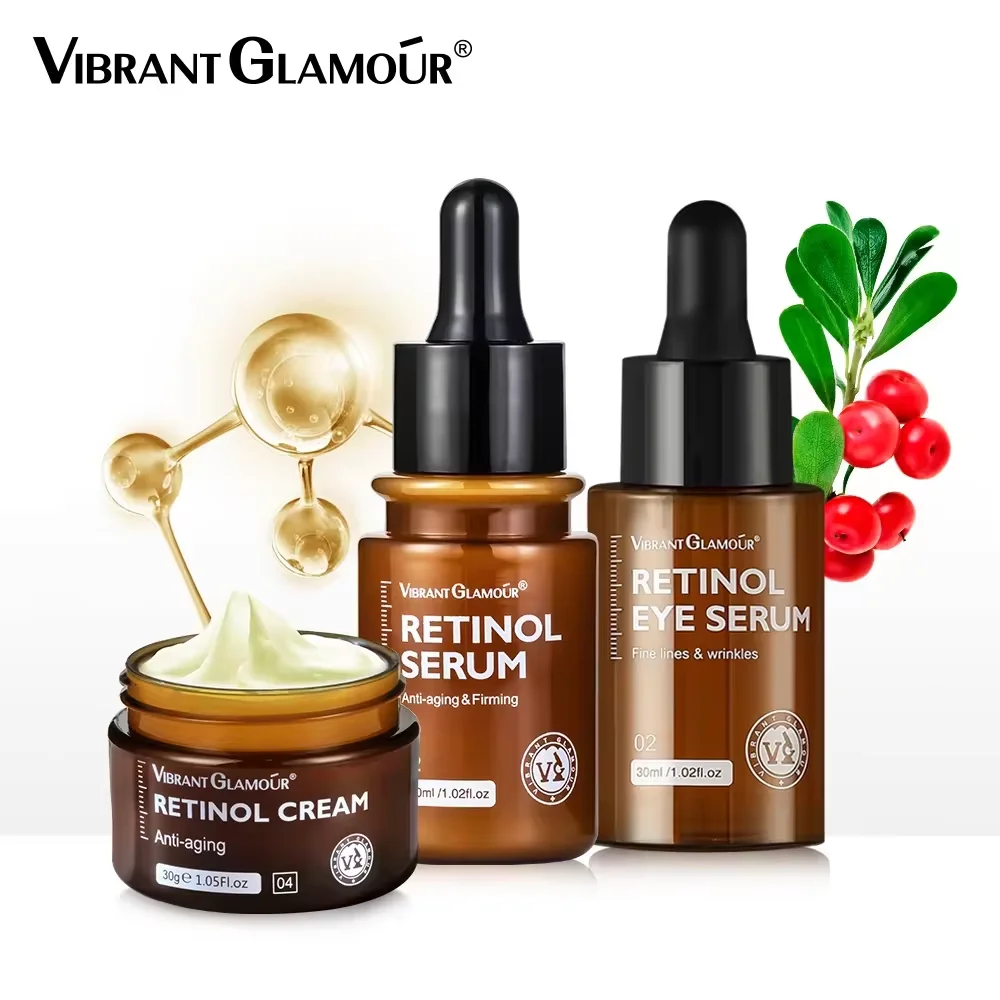 VIBRANT GLAMOUR Retinol Set Face Cream+Facial Serum+Eye Serum