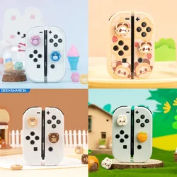 Capuchon de poignée en Silicone pour manette Joy-con, mignon ours, chat, lapin, Joystick, housse de protection souple pour contrôleur NS Oled/Lite