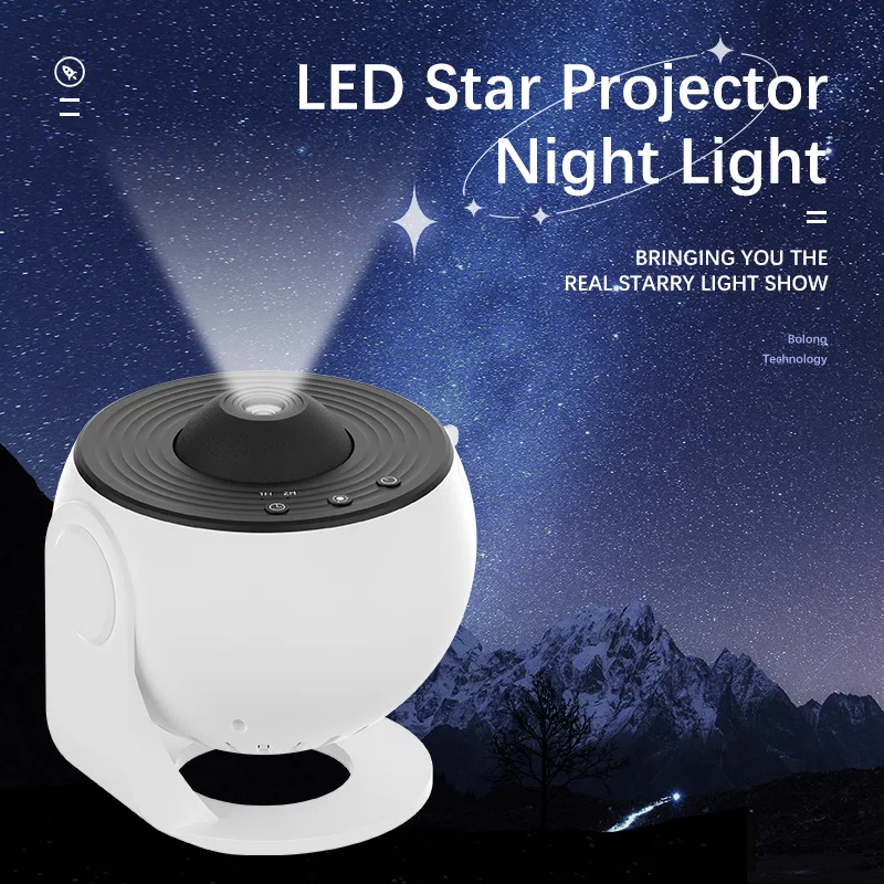 2025 New Star Projector Night Light High Definition Bedroom Ambient Table Lamp Dreamy Starry Sky Create An Atmosphere Desk Lamp