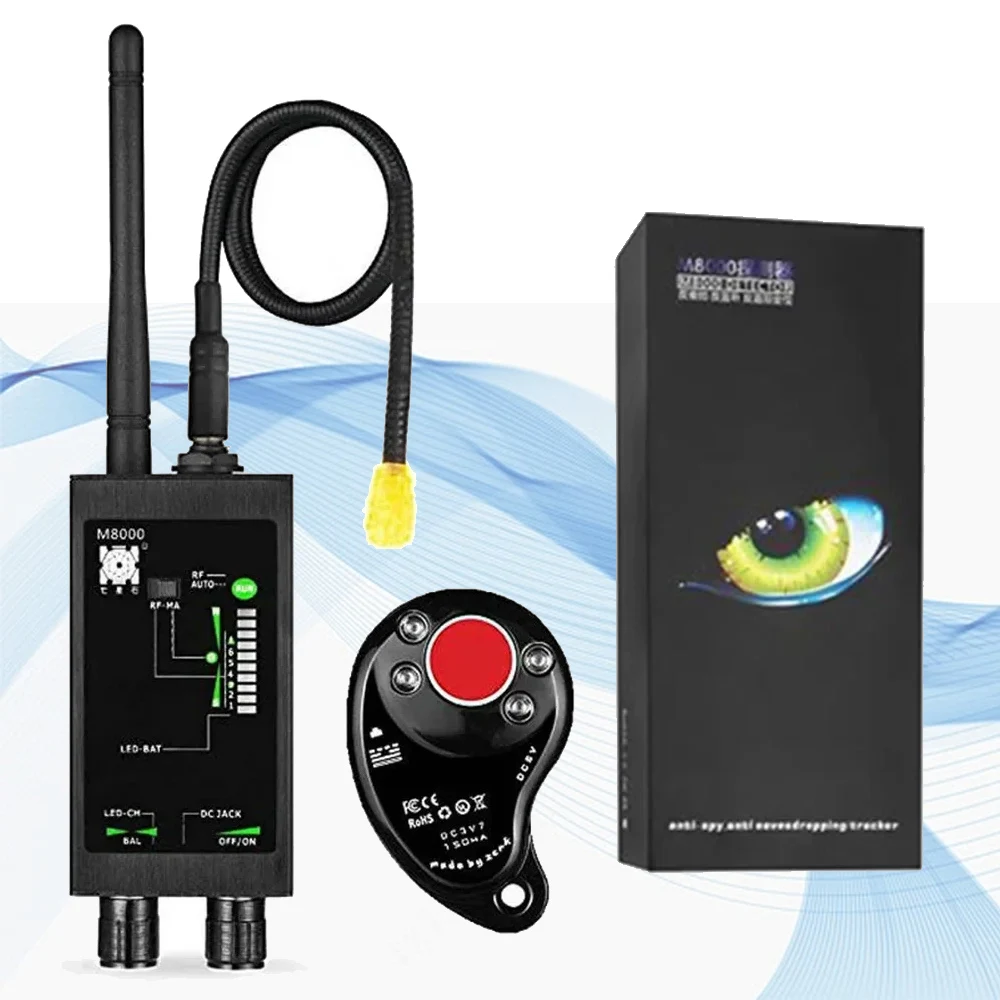 

Professional Anti-spy Detector Cameras GSM Audio Bug Finder GPS Signal Lens RF Tracker Detect Wireless Listening Device Scanner