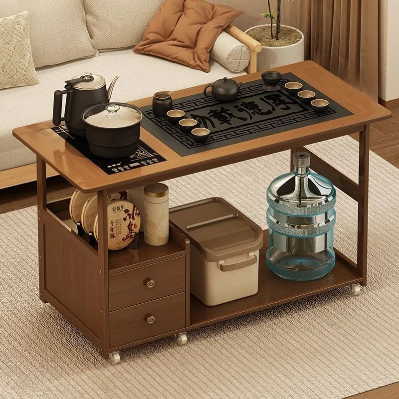 

Mobile coffee table tea set