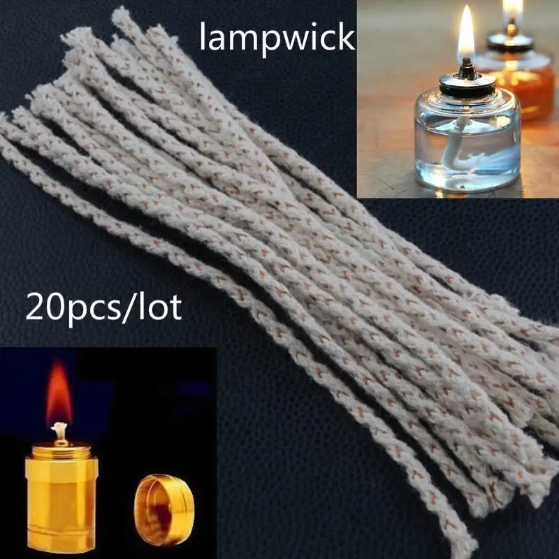 20pcs/lot Kerosene Wick Genuin Cotton Core for Grind Wheel Kerosene Oil Lighter High Quality Usefull Easy To Replace Accessories