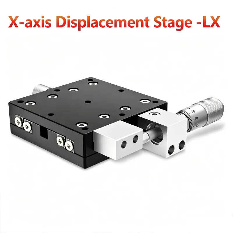 X Axis LX40/60 LGX40/60 40*40mm 60*60m Optical Displacement Platform High Fine Tuning Platform Knob Micrometer Cross Guide Stage