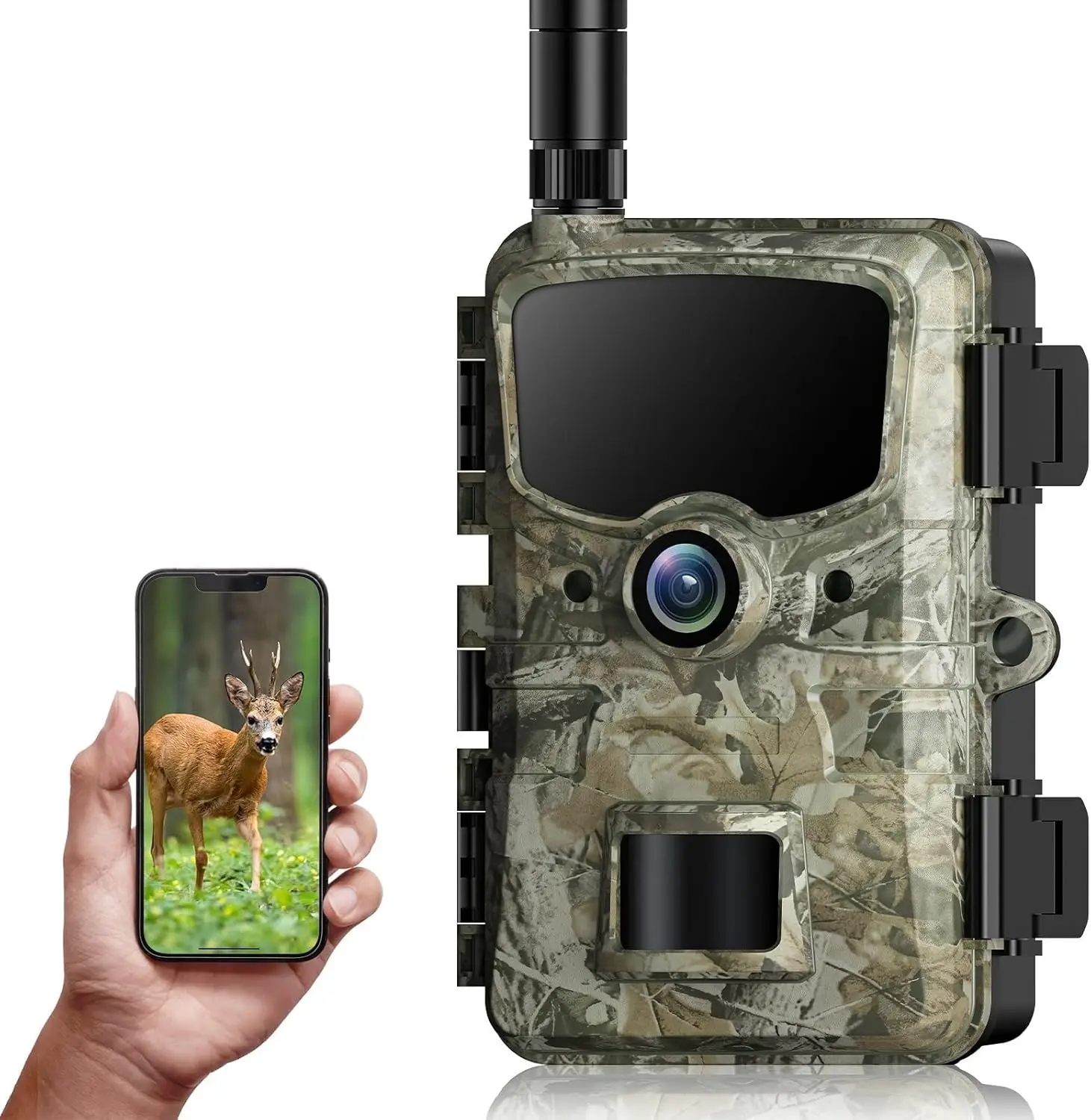 

4G LTE Cellular Trail Camera No WiFi Needed, Night Vision Motion Activated 1080P
