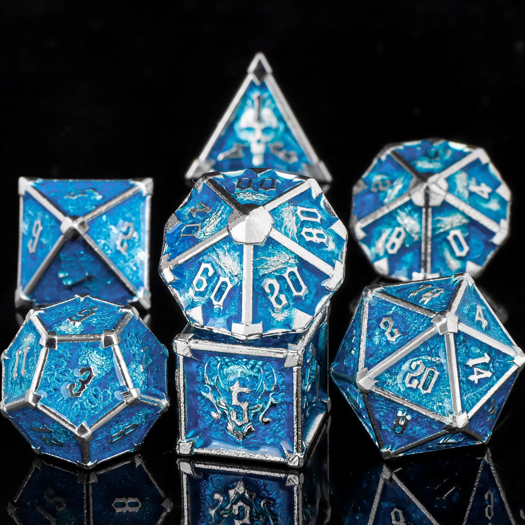 

Набор твердых металлических кубиков — сверхмощные полированные игральные кости для настольных игр D&D RPG, крутые коллекционные металлические игровые кости