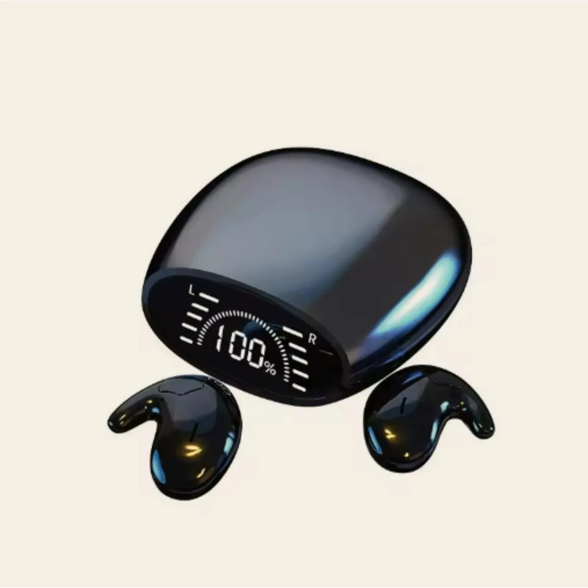 QCY Sleep Ultra-Thin Invisible Sleep Earbuds Lightweight Ergonomic Fit Side Sleep Friendly Cloud-Soft Comfort with Built-in Mic