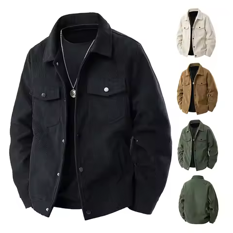 Corduroy Jacket for Men Winter Fashion Versatile Casual American Workwear Jacket Youthful Stylish Men's Clothing