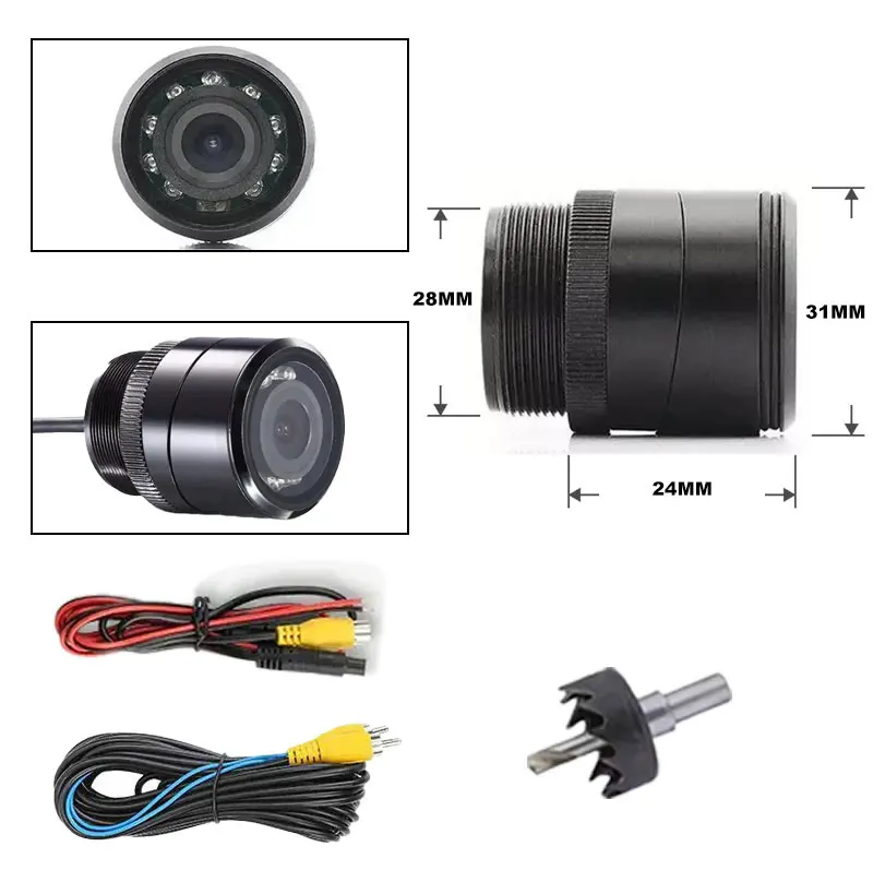 28mm Wasserdichte CCD-Bohrlochkamera PAL NTSC Auto-Switch IR Nachtsicht Auto-Rückfahrkamera – Detail 10