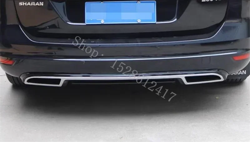 For VW Volkswagen Sharan 2012-2018 ABS rear bumper dual exhaust rear surround spoiler rear lip deflector Car Accessories