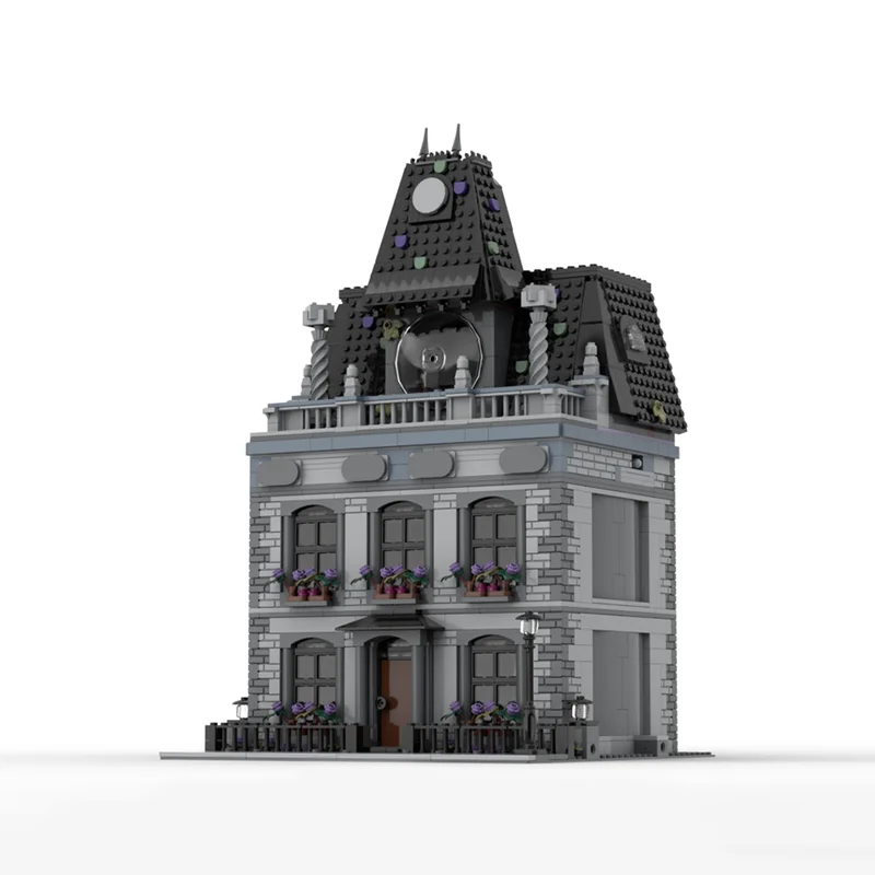 1584pcs MOC Gothic Academy Mansion Modular Streetscape Model Building Blocks Construction Toy Christmas Gifts Creative DIY Idea
