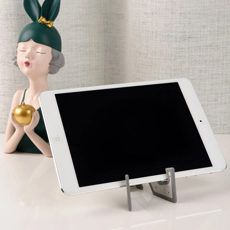 Portable Desk Phone Holder Keychain Stable Ultra Thin Foldable Mobile Phone Stand Support Cell-Phone Stand Creative Keyring