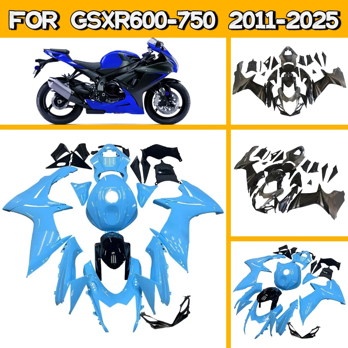 Custom Painted Fairings for 2011-2025 Suzuki GSXR600 GSXR750 Complete Body Plastics Kits Covers Fairing Set 11-25 GSXR 600 750