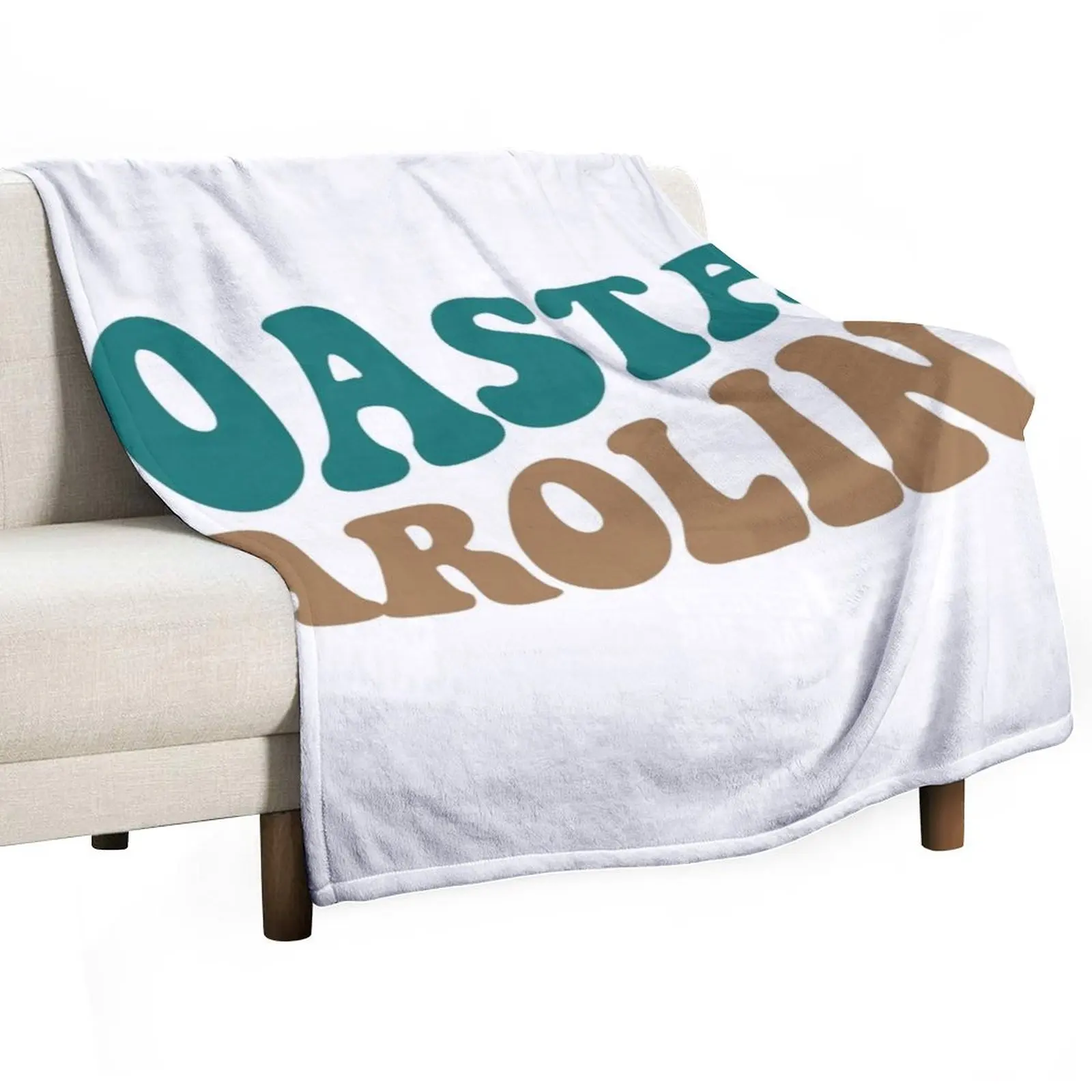 coastal carolina - groovy warped font Throw Blanket Vintage Sofas Blankets