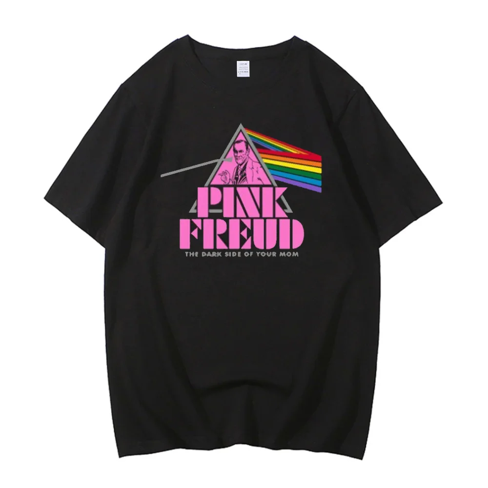 Pink Freud t shirt female hip hop University korean clothes Y2k kawaii top tees hip hop Graphic Breathable Psychedelic women