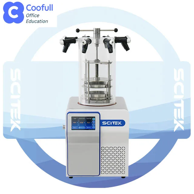 Benchtop Freeze Dryer -60 Condenser Temp 6.5L 4kg Water Capture Laboratory Vacuum Equipment