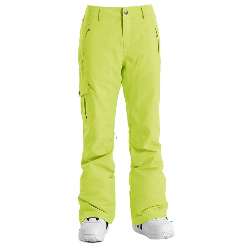 Pantalones de esquí para mujer, tabla doble de snowboard, resistentes al viento, impermeables, para exteriores, gruesos y cálidos