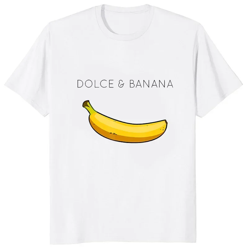 Top Sale Funny Banana Graphic Print Mens T-shirts Dolce & Banana Crewneck Breathable Tops Comfortable TShirt Short Sleeve Tees