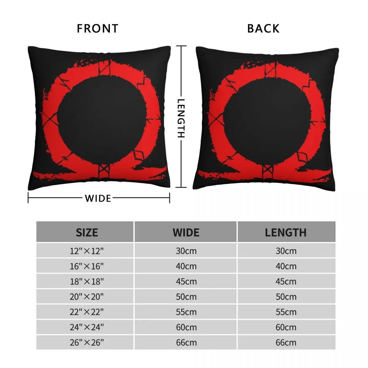 God Of War Omega Square Pillowcase Polyester Linen Velvet Pattern Zip Decor Sofa Seater Cushion Cover 18