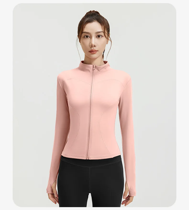 2026 Frühling Sommer Neue Yoga-Kleidung Windbreaker Damen Laufjacke Langarm Sweatshirt Sportjacken Damen Workout-Tops Activewear – Detail 24